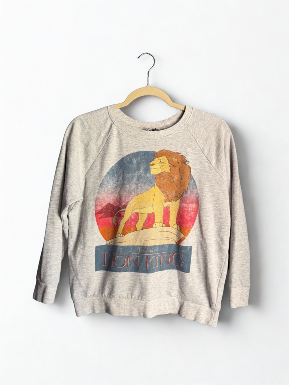 The Lion King Graphic Sweatshirt - Gray with Yellow & Red Print